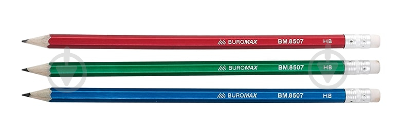 Олівець графітний в асортименті BM.8507 Buromax - фото 1