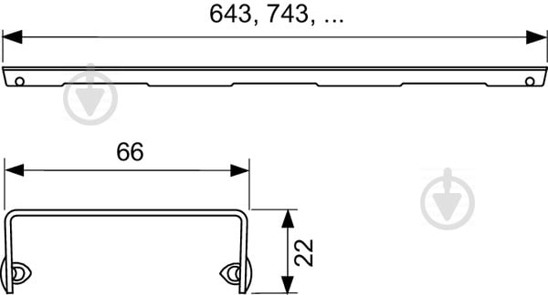 Декоративная решетка TECE для душевого канала drainlinе 601211 - фото 2