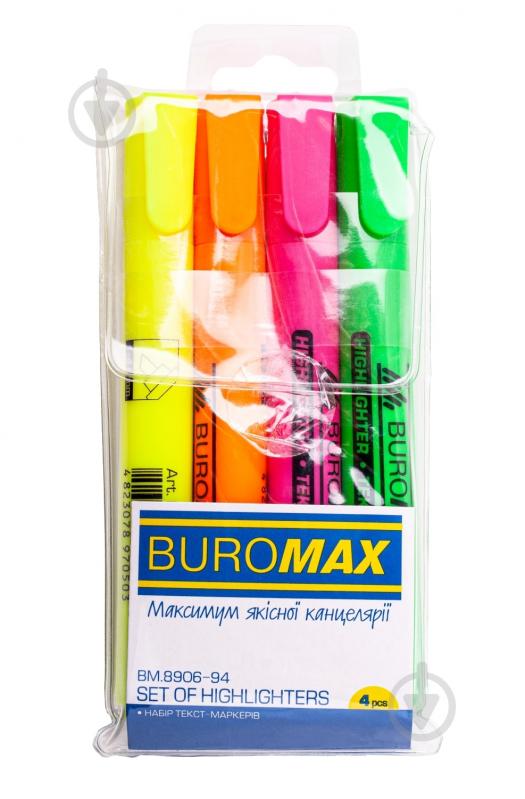 Набор текстовых маркеров Buromax 4 шт. BM.8906-94 - фото 2