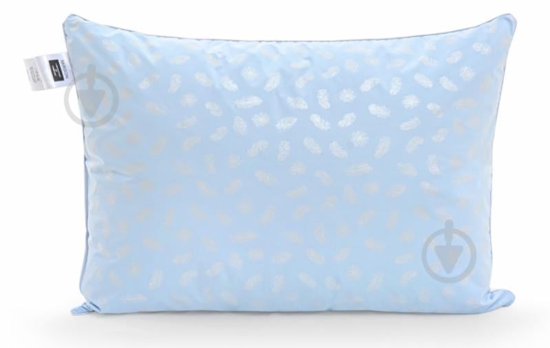 Подушка Пухова №1805 Bio-Blue 90% пух пружна MirSon 50x70 синій - фото 1