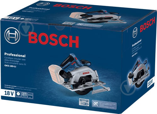 Набір Bosch Professional акумуляторна дискова пила GKS 185-LI SOLO + подарунок акум.18V 1*4Аг 06016C1221 - фото 5