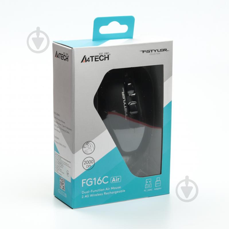 Мышь A4Tech FG16C Air (Black), USB, 2000 dpi black (FG16C Air) - фото 8