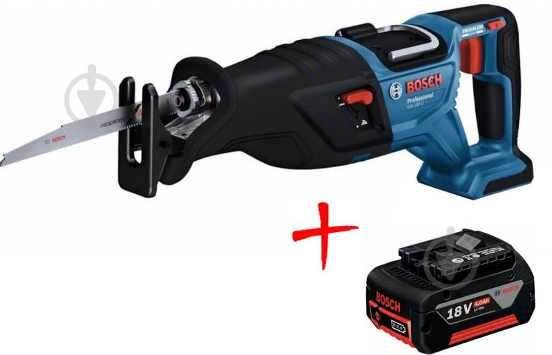 Пила шабельна Bosch Professional GSA 185-LI + подарунок акум.18V 1*4Аг 06016C0020 - фото 1