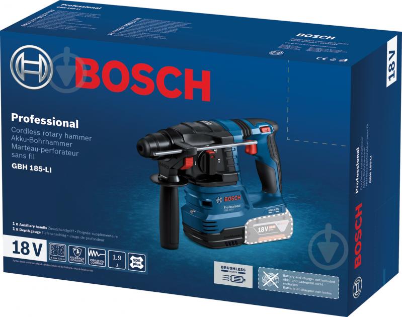 Перфоратор Bosch Professional GBH 185-LI SOLO + подарунок акум.18V 1*4Аг 0611924020 - фото 4