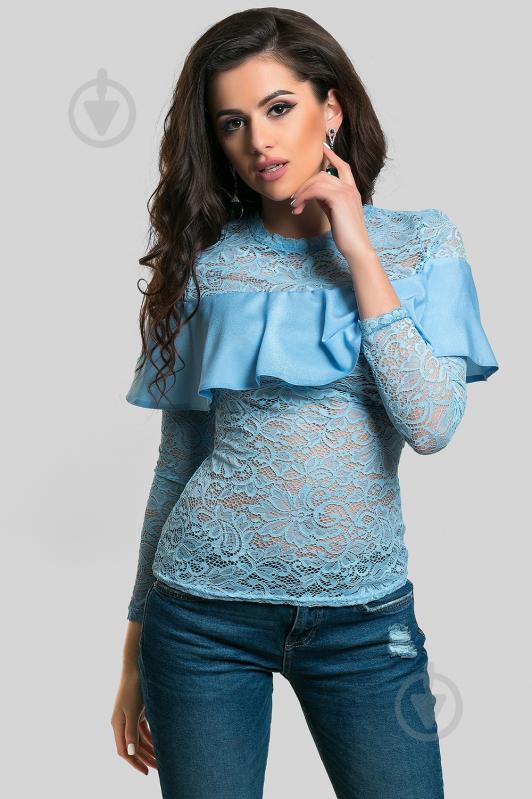 Блуза Azuri р. S блакитний 5233-54 - фото 2 Блуза Azuri р. S блакитний 5233-54 - фото 2
