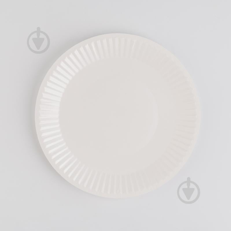 Тарілка картонна біла 180 мм GOPACK 6 шт. - фото 4