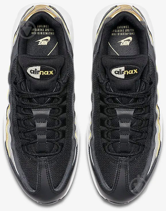 Кроссовки женские демисезонные Nike Air Max 95 Lux BQ4554-001 р.40 черные/металлик - фото 4