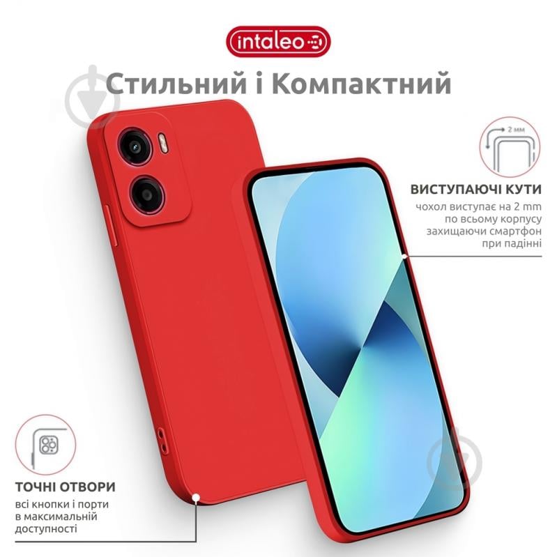 Чехол Intaleo SoftShell для Moto G05 красный - фото 4 Чехол Intaleo SoftShell для Moto G05 красный - фото 4