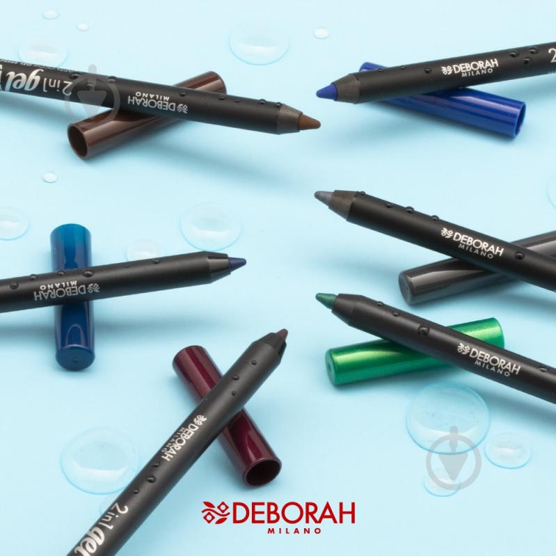 Олівець для очей DEBORAH 2 in 1 Gel Kajal & Eyeliner 11 Light green 1,21 г - фото 2