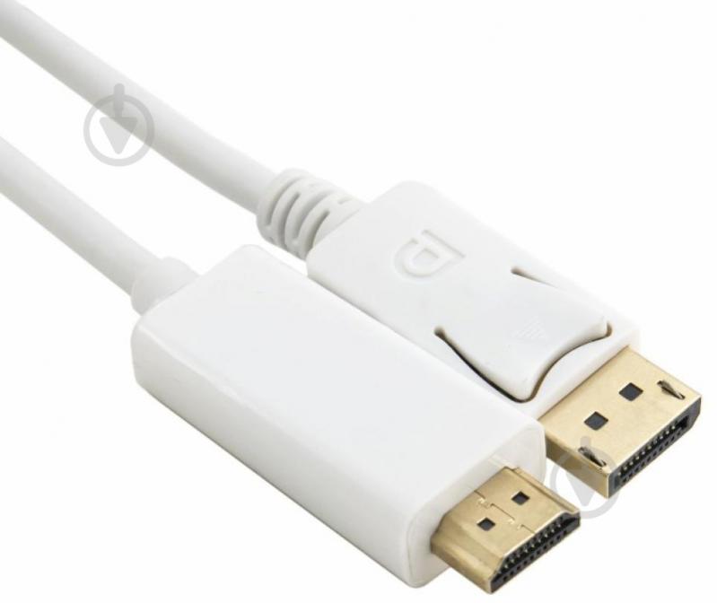 Кабель EXTRADIGITAL DisplayPort - HDMI 2.0, 30 AWG, Gold, PVC 2 м white (KBD1640) - фото 1 Кабель EXTRADIGITAL DisplayPort - HDMI 2.0, 30 AWG, Gold, PVC 2 м white (KBD1640) - фото 1