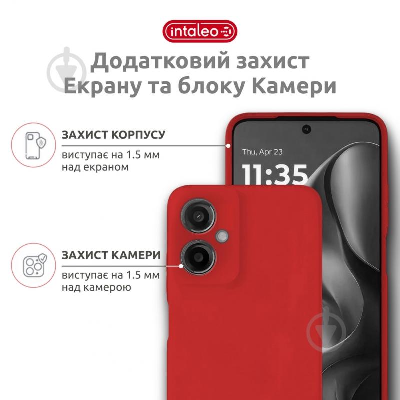 Чехол Intaleo SoftShell для Moto G55 красный - фото 3