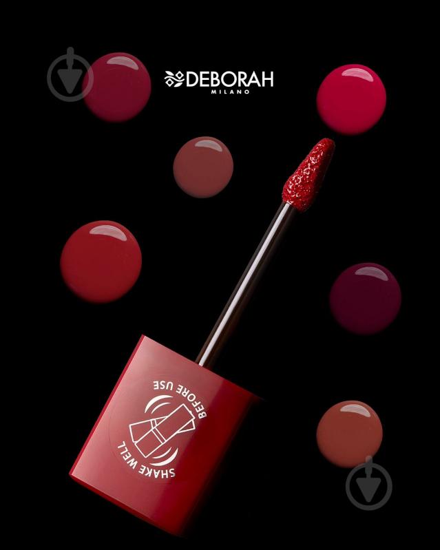 Помада жидкая DEBORAH Super Vinyl Shake 03 Cherry Pink 4 мл - фото 2