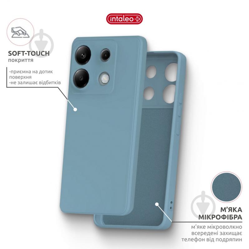 Чехол Intaleo SoftShell голубой для Xiaomi Redmi Note 13 Pro 4G - фото 5