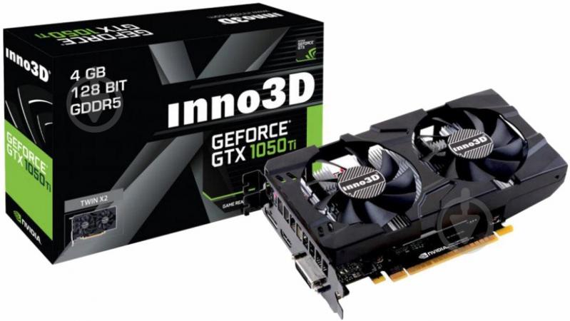 Видеокарта Inno3D GeForce GTX 1050 Ti Twin X2 4GB GDDR5 128bit (N105T-1DDV-M5CM) - фото 1