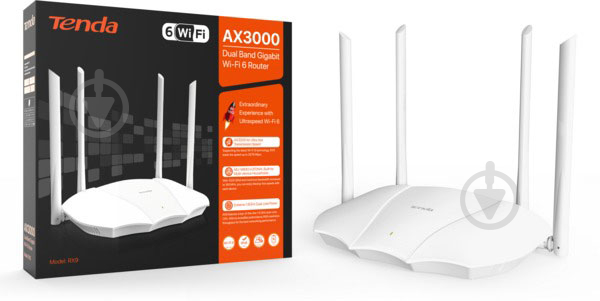 Wi-Fi-роутер TENDA TENDA RX9 AX3000 3xGE LAN 1xGE WAN - фото 4