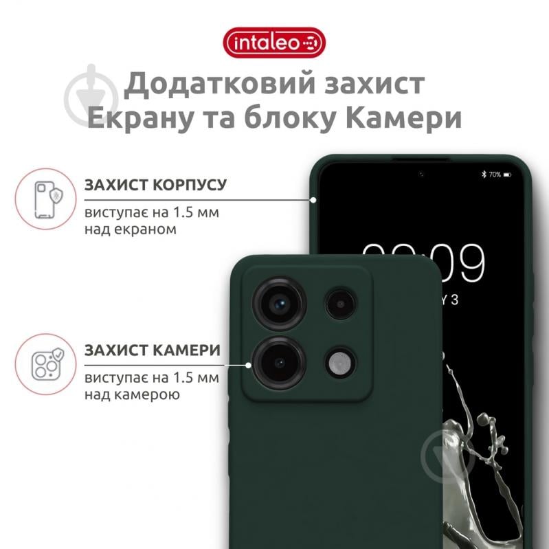 Чохол Intaleo SoftShell темно-зелений для Xiaomi Redmi Note 13 Pro 4G - фото 4
