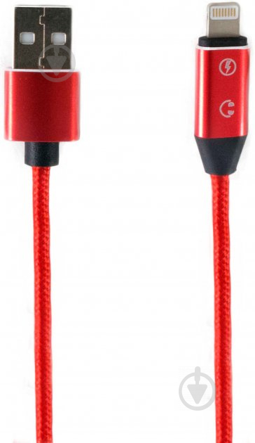 Кабель EXTRADIGITAL USB A Male to iPhone (lightning handsfree / lightning) x2 1 м red (KBU1772) - фото 1