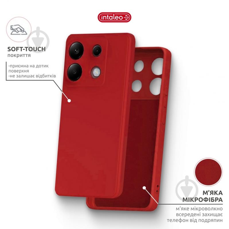 Чехол Intaleo SoftShell красный для Xiaomi Redmi Note 13 Pro 4G - фото 5 Чехол Intaleo SoftShell красный для Xiaomi Redmi Note 13 Pro 4G - фото 5