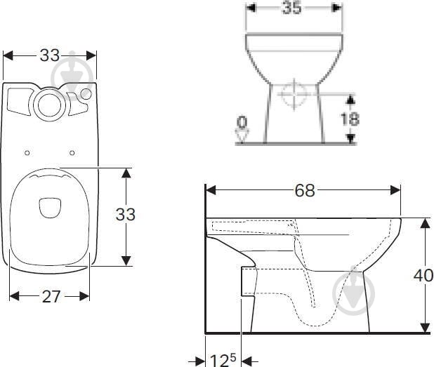 Чаша унитаза Kolo NOVA PRO Rimfree M33223000 - фото 4