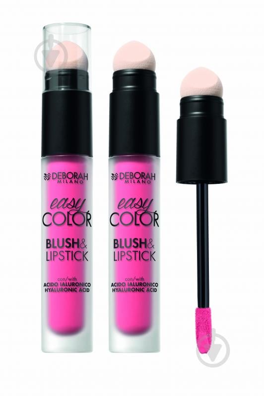 Помада рідка DEBORAH 2 в 1 Easy Color Blush & Lipstick 03 Rebel Pink 4 мл - фото 1 Помада рідка DEBORAH 2 в 1 Easy Color Blush & Lipstick 03 Rebel Pink 4 мл - фото 1