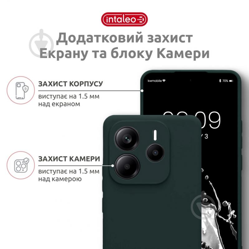 Чехол Intaleo SoftShell темно-зеленый для Xiaomi Redmi Note 14S 4G - фото 3