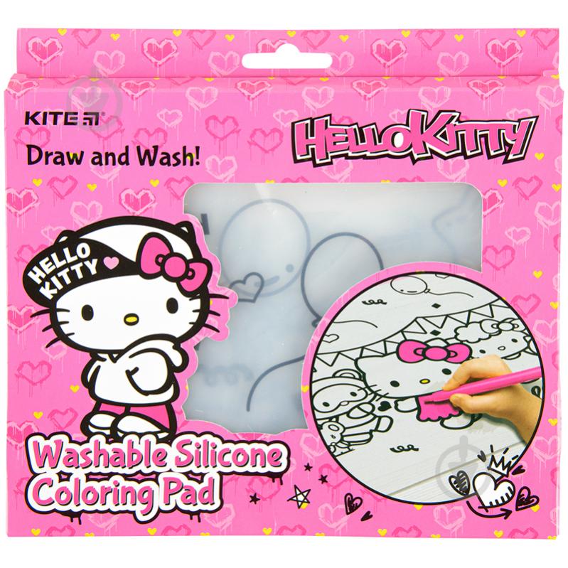 Підкладка настільна розмальовка силіконова 30х40 см Hello Kitty HK22-424 KITE - фото 1