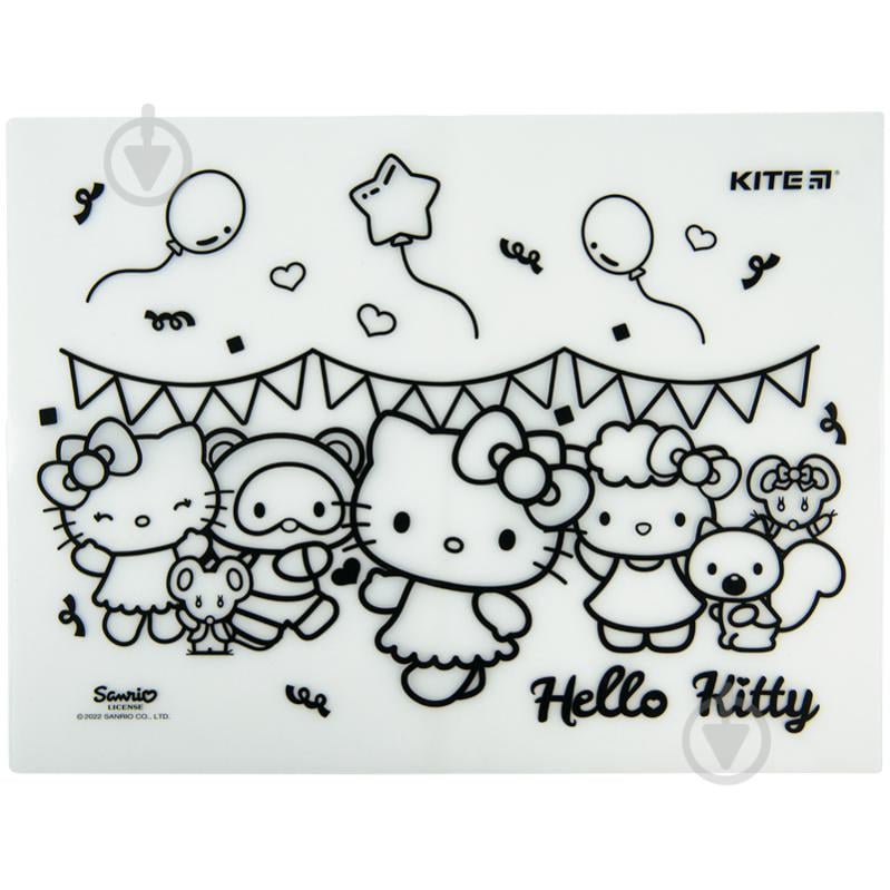 Підкладка настільна розмальовка силіконова 30х40 см Hello Kitty HK22-424 KITE - фото 4