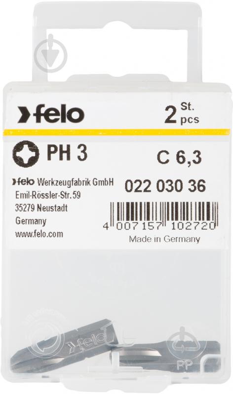 Бита Felo PH3x25 мм 2 шт. 02203036 - фото 1 Бита Felo PH3x25 мм 2 шт. 02203036 - фото 1