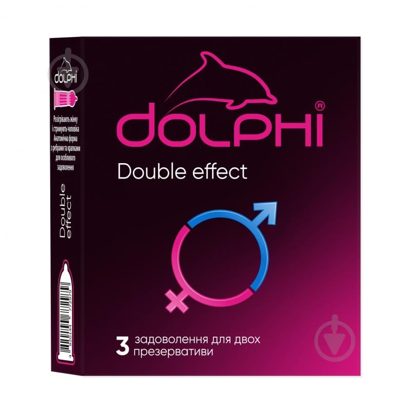 Презервативи Dolphi Double effect 3 шт. - фото 1