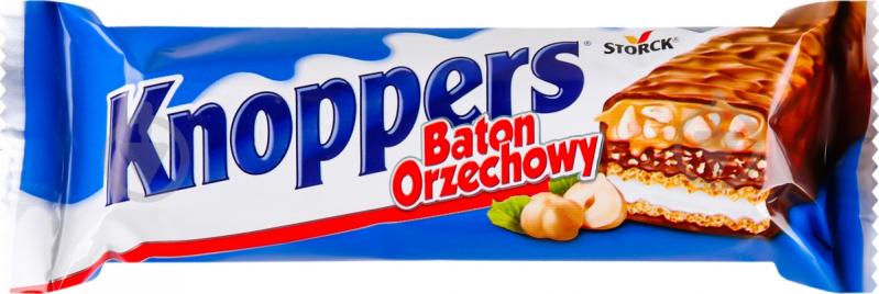 Батончик Knoppers с лесным орехом 40г - фото 1 Батончик Knoppers с лесным орехом 40г - фото 1
