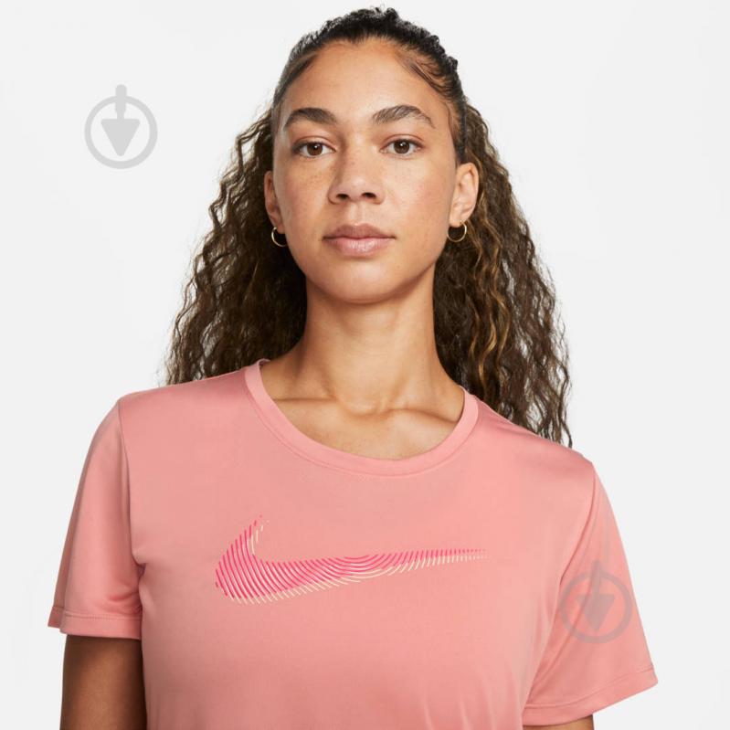 Футболка Nike W NK DF SWOOSH HBR SS TOP FB4696-618 р.M розовый - фото 3