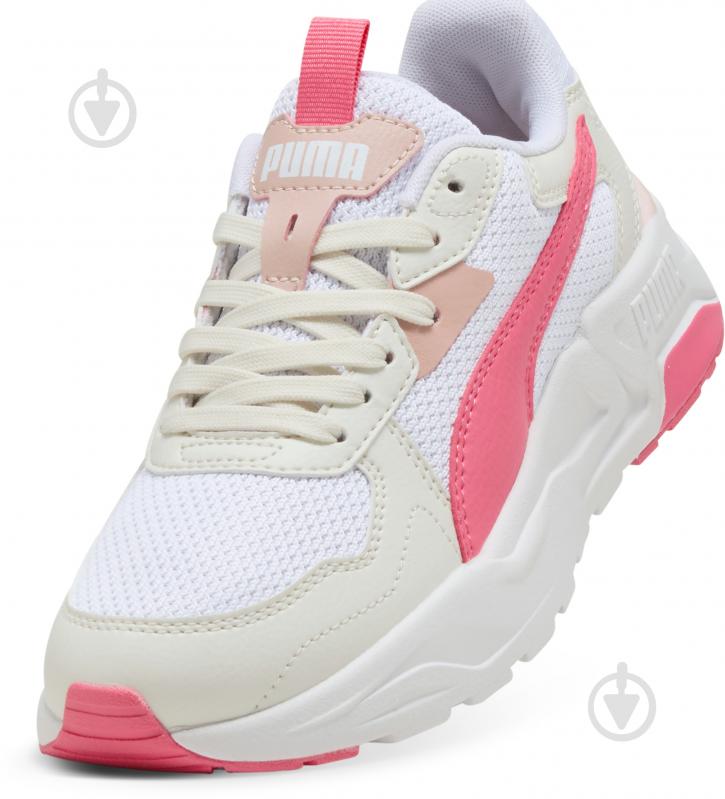 Кроссовки для девочек Puma Trinity Lite Jr 39144316 р.36 белые с розовым - фото 4