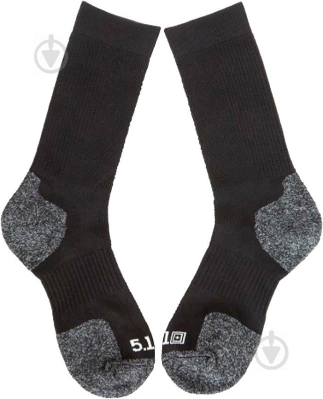 Носки 5.11 Tactical 10033 Slip Stream Crew Sock [019] Black р.L - фото 2