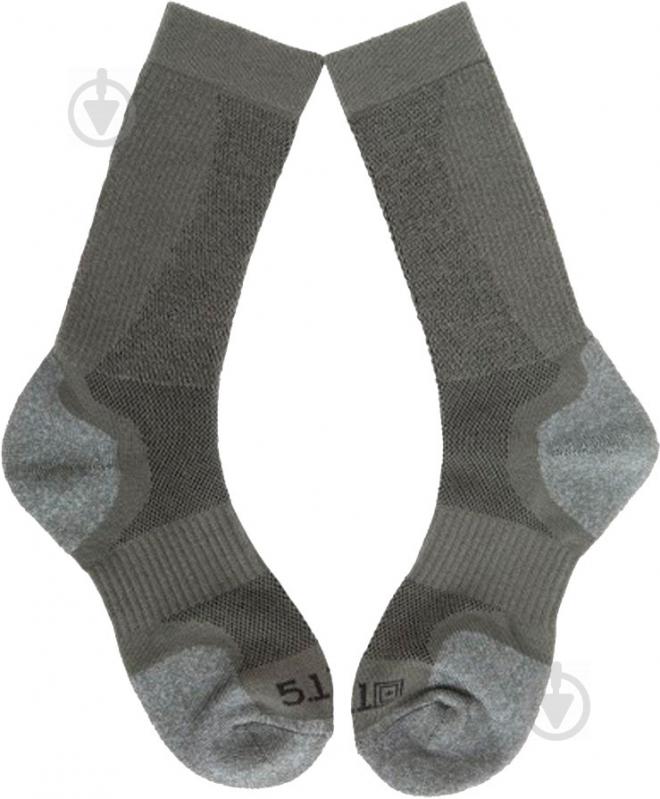 Шкарпетки 5.11 Tactical 10033 Slip Stream Crew Sock сірий р.L - фото 2