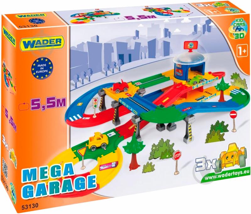 Игровой набор Wader Kid Cars Гараж с дорогой 3D 5,5 м 53130 - фото 2