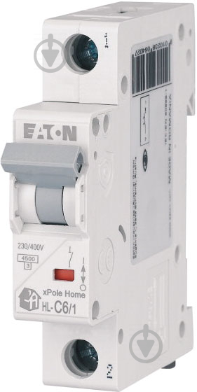 Автоматический выключатель Eaton 6A HL-B6/1 4,5kA EATON 194718 - фото 1