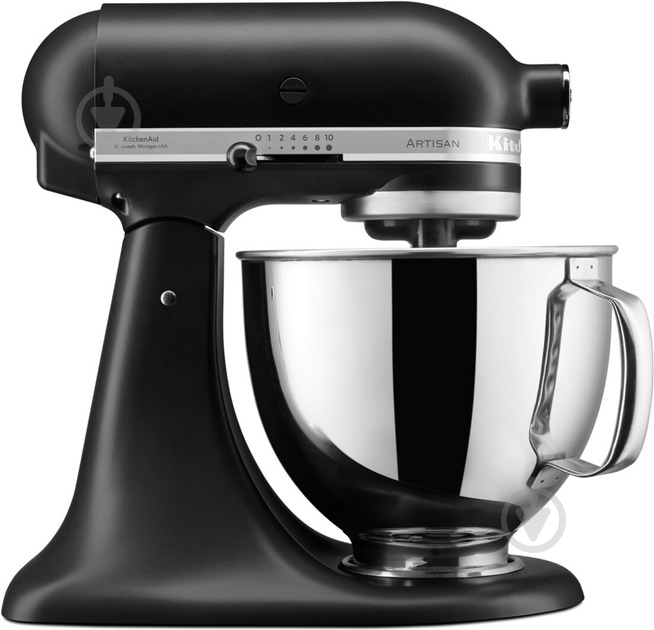 Кухонная машина KitchenAid Artisan 4,8 л 5KSM125EBM матовый черный - фото 1