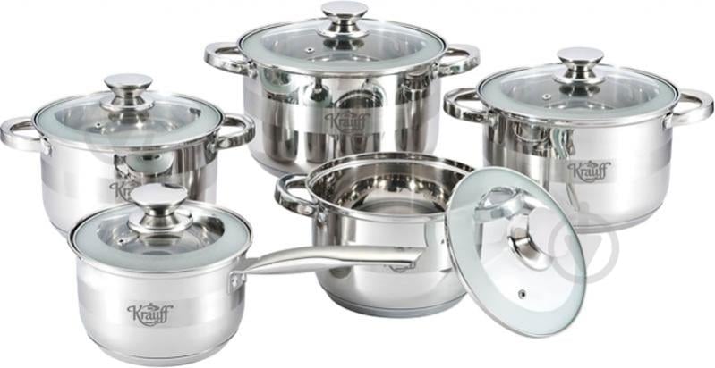 Набор кастрюль Krauff 10 предметов 26-238-024 - фото 1 Набор кастрюль Krauff 10 предметов 26-238-024 - фото 1