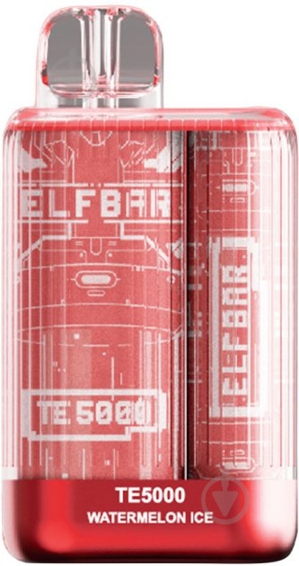 Сигарета электронная Elf Bar TE5000 13.5 мл 5% Ледяной Арбуз - фото 1