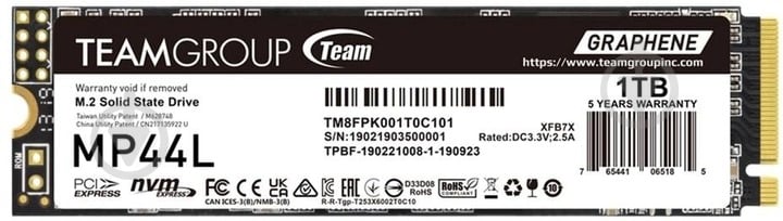 SSD-накопичувач Team Group MP44L 1000GB M.2 PCI Express 4.0 x4 3D NAND (TM8FPK001T0C101) - фото 1