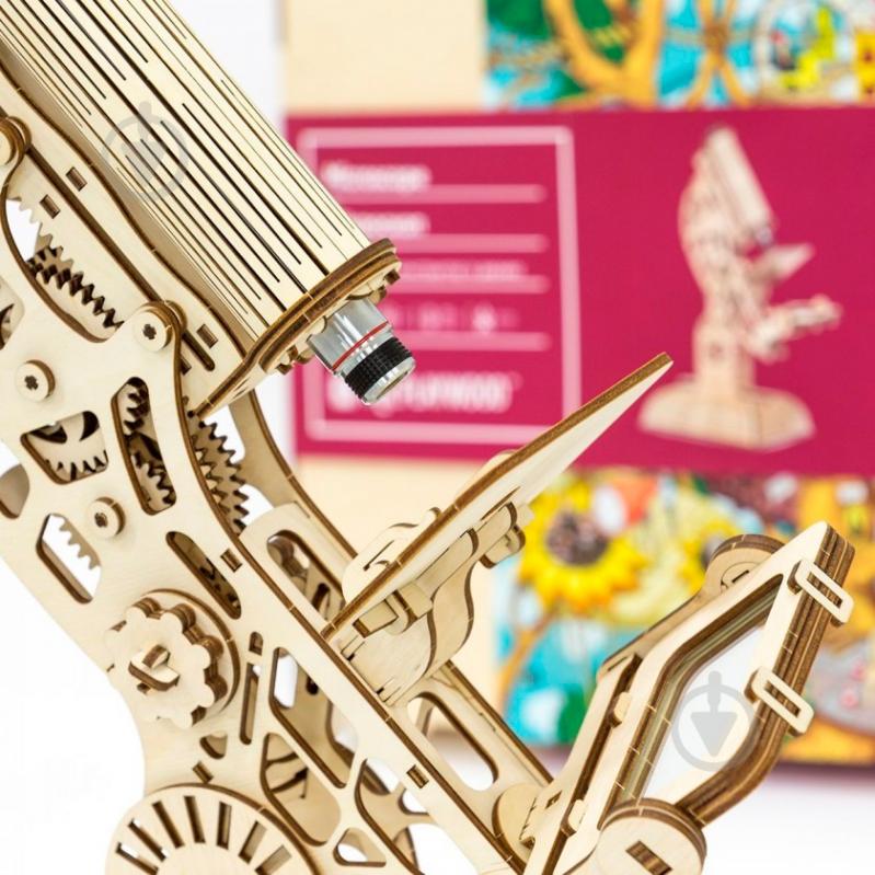 Деревянный 3D-конструктор Mr.Playwood Микроскоп - фото 4