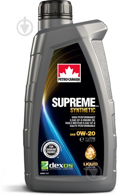 Моторне мастило Petro-Canada SUPREME SYNTHETIC 0W-20 1 л (MOSYN02C12) - фото 1