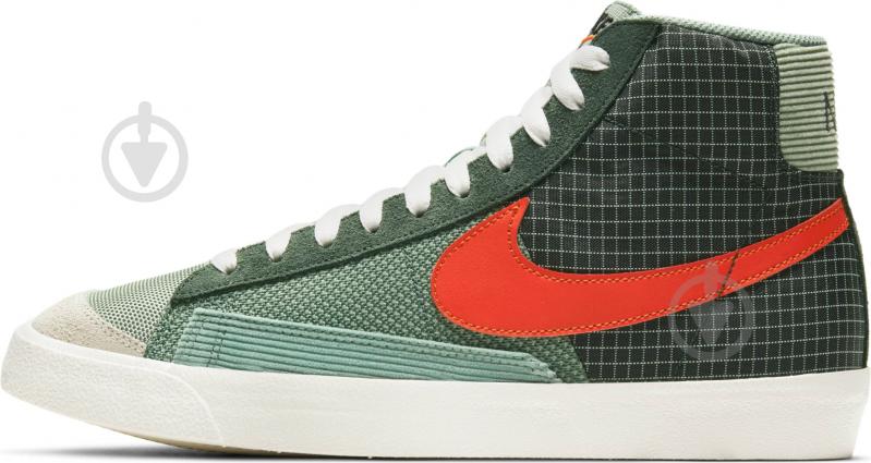 Кроссовки мужские демисезонные Nike Blazer Mid '77 DD1162-300 р.45 зеленые - фото 1 Кроссовки мужские демисезонные Nike Blazer Mid '77 DD1162-300 р.45 зеленые - фото 1