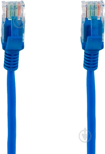 Патч-корд EXTRADIGITAL Cat5e UTP CCA (KBP1768) 2,4 м синій - фото 1
