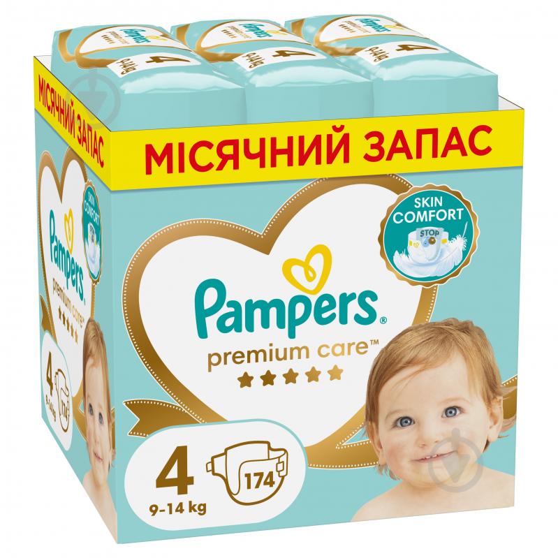 Підгузки Pampers Premium Care 4 9-14 кг 174 шт. - фото 1