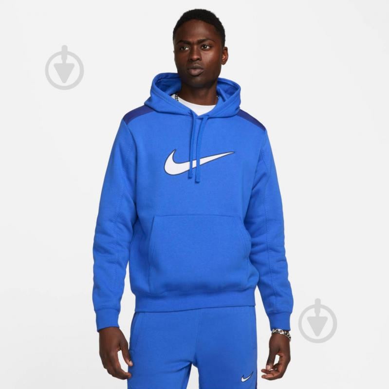 Джемпер Nike M NSW SP FLC HOODIE BB FN0247-480 р.XL синий - фото 1