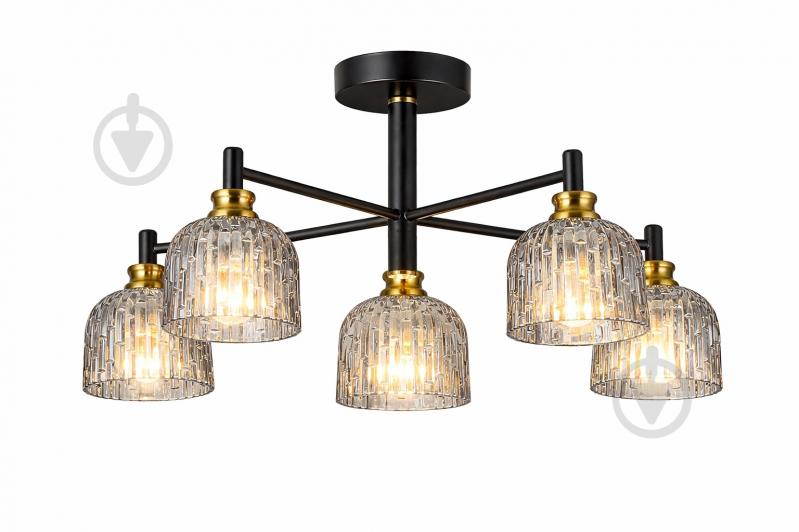 Люстра подвесная Sensio Prism 5x40 Вт E14 черный HU-C-074601-5A - фото 1