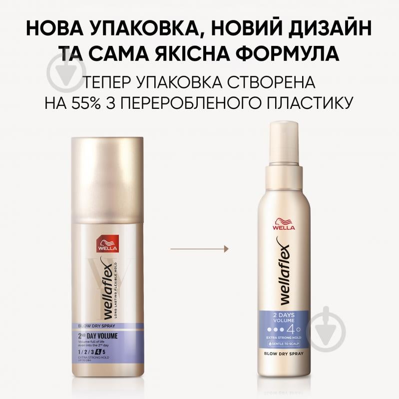 Спрей для волосся Wellaflex 2 Days Volume 4 Extra Strong Hold 150 мл - фото 4