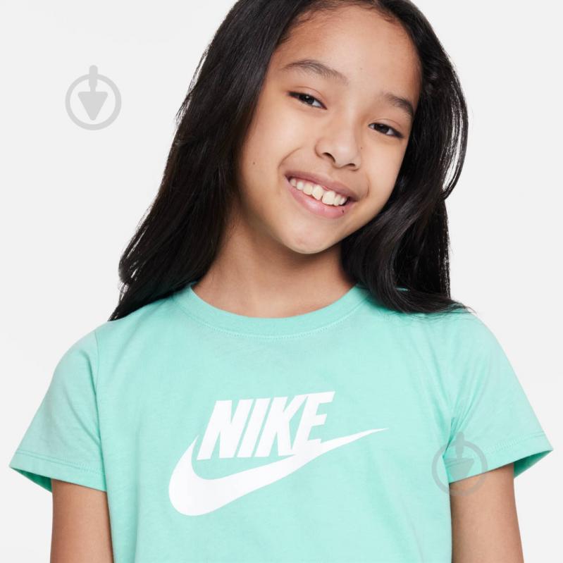 Футболка Nike G NSW TEE CROP FUTURA DA6925-349 р.XS бірюзовий - фото 3