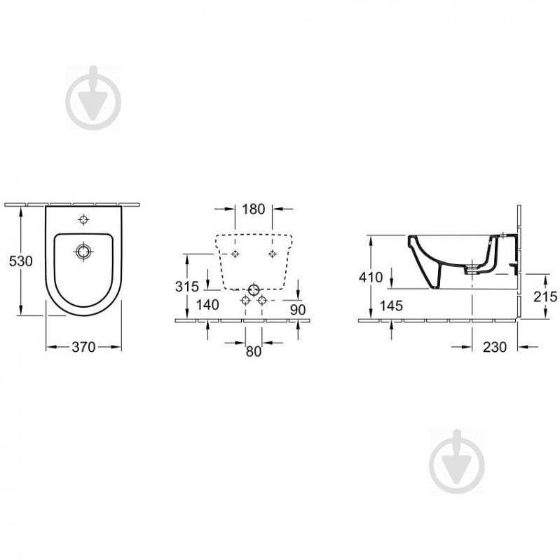 Биде подвесное Villeroy & Boch OMNIA ARCHITECTURA 54840001 - фото 2